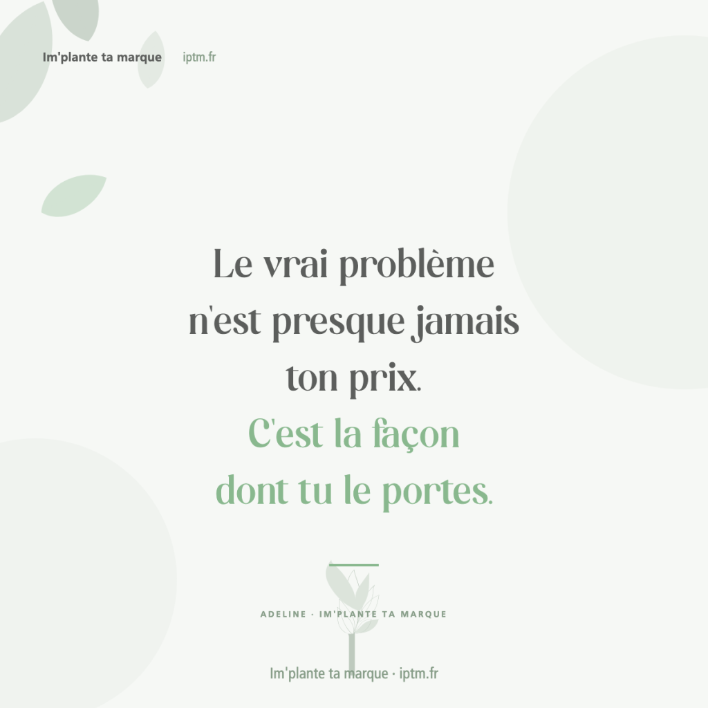 Présenter son prix