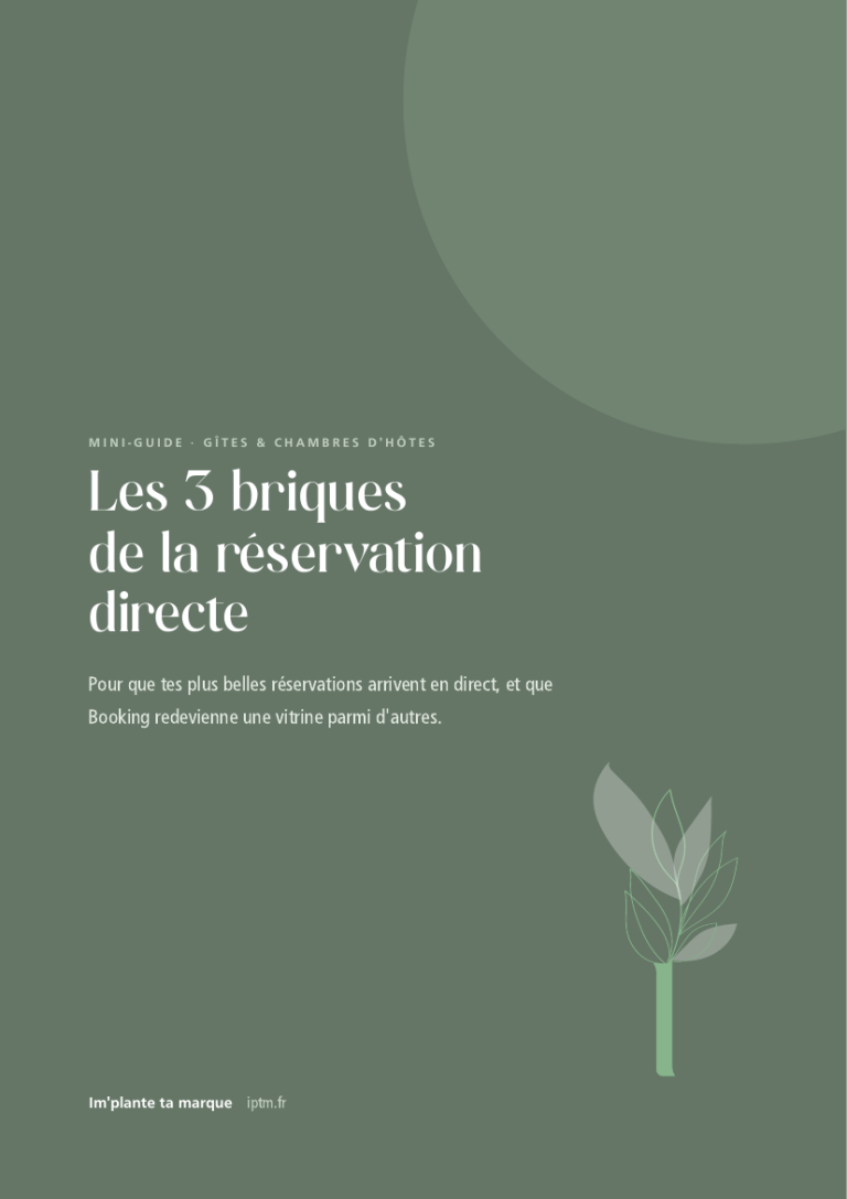 Couverture du guide gratuit Les 3 briques de la réservation directe pour gîtes et chambres d'hôtes