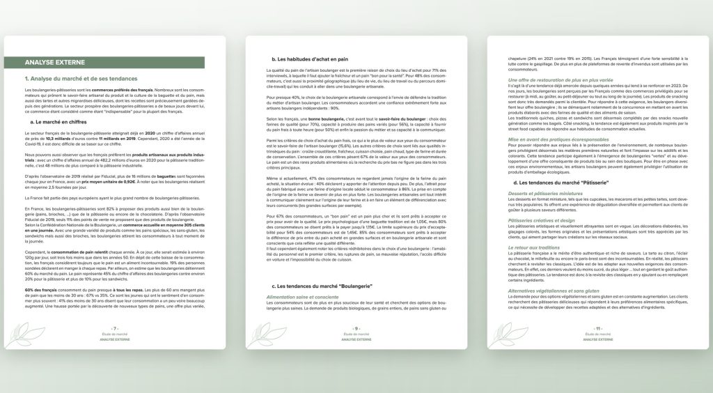 Analyse du marché et des tendances de l'étude pour Frédéric Marchand, reprise d'une boulangerie à Herrlisheim-près-Colmar