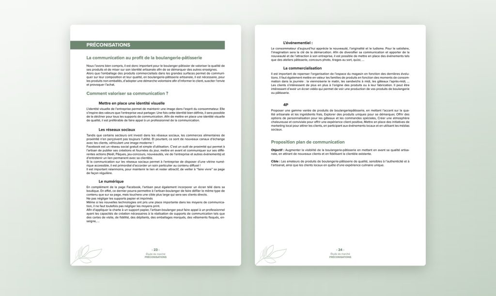 Préconisations de communication de l'étude pour Frédéric Marchand, reprise d'une boulangerie à Herrlisheim-près-Colmar
