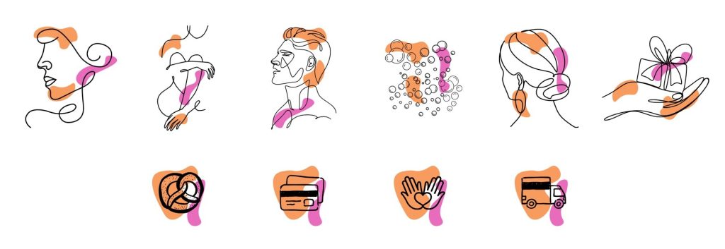 Illustrations et pictogrammes du site pour Ferme des Schalandos, ferme bio à Hachimette
