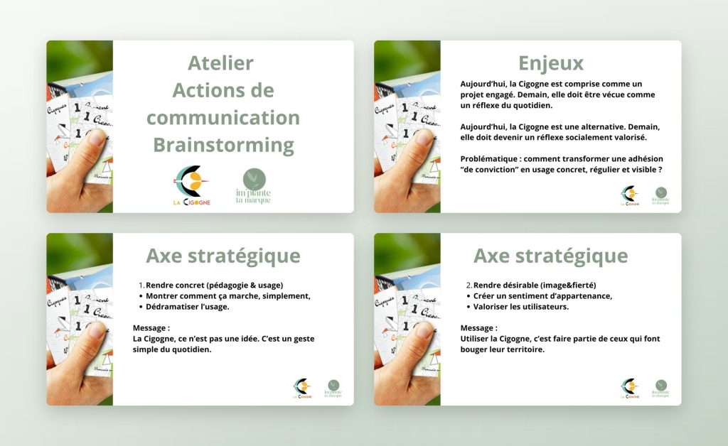 Atelier actions de communication pour La Cigogne, monnaie locale du Haut-Rhin
