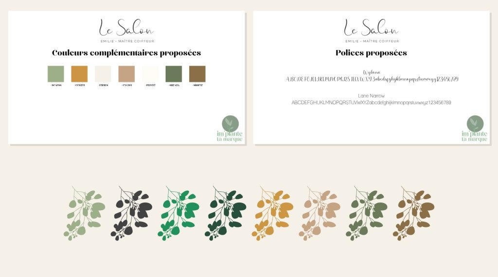 Univers graphique des réseaux sociaux pour Le Salon, salon de coiffure à Wettolsheim