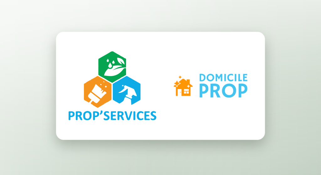 Logos de Prop'Services et DomicileProp, société de nettoyage dans le Haut-Rhin