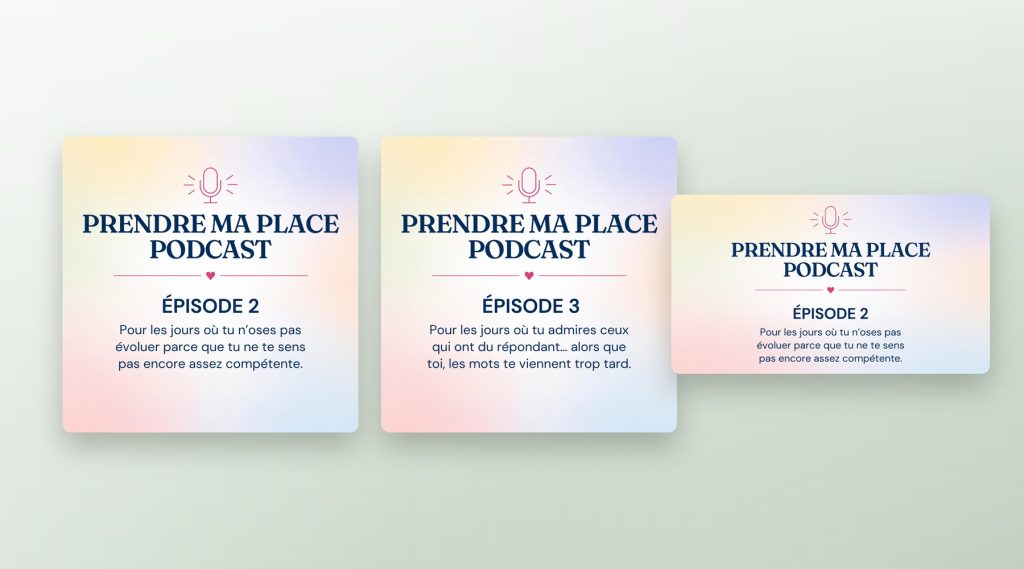 Visuels des épisodes du podcast pour Open You, Carole Maruccia, bilan de compétences