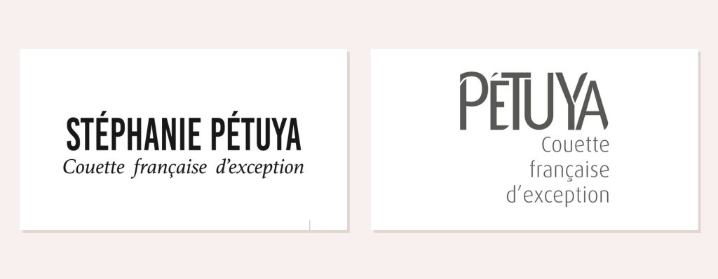 Recherche du nom et du logo pour Pétuya, literie artisanale à Zimmerbach