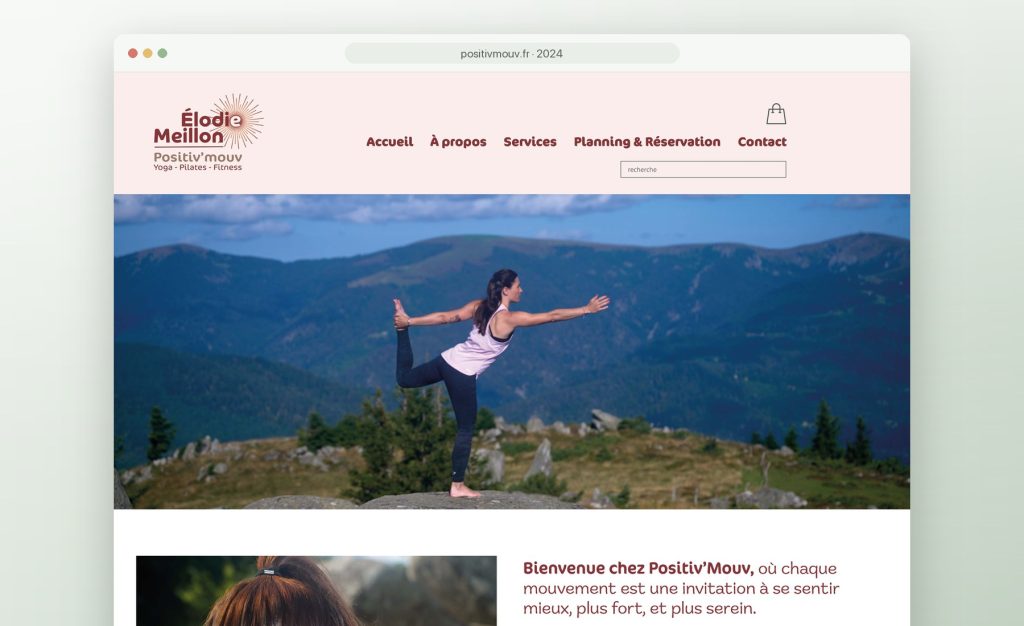 Premier site internet de Positiv'mouv, Élodie Meillon, coach sportive en ligne et à Toulouse