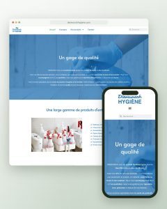 Site catalogue sur ordinateur et mobile pour Diemunsch Hygiène, produits d'hygiène et d'entretien dans le Haut-Rhin