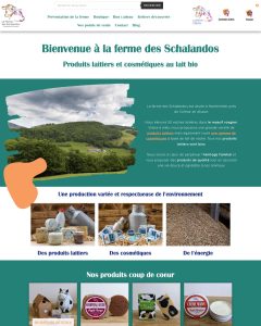 Page d'accueil du site pour Ferme des Schalandos, ferme bio à Hachimette