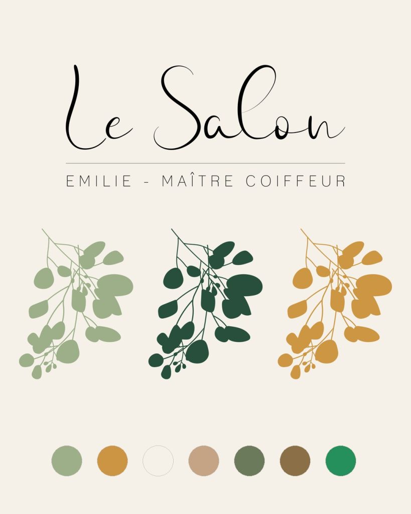 Univers visuel des réseaux sociaux pour Le Salon, salon de coiffure à Wettolsheim