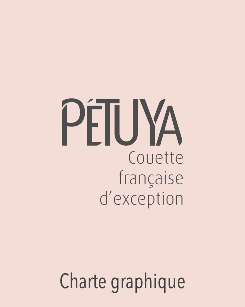 Couverture de la charte graphique pour Pétuya, literie artisanale à Zimmerbach