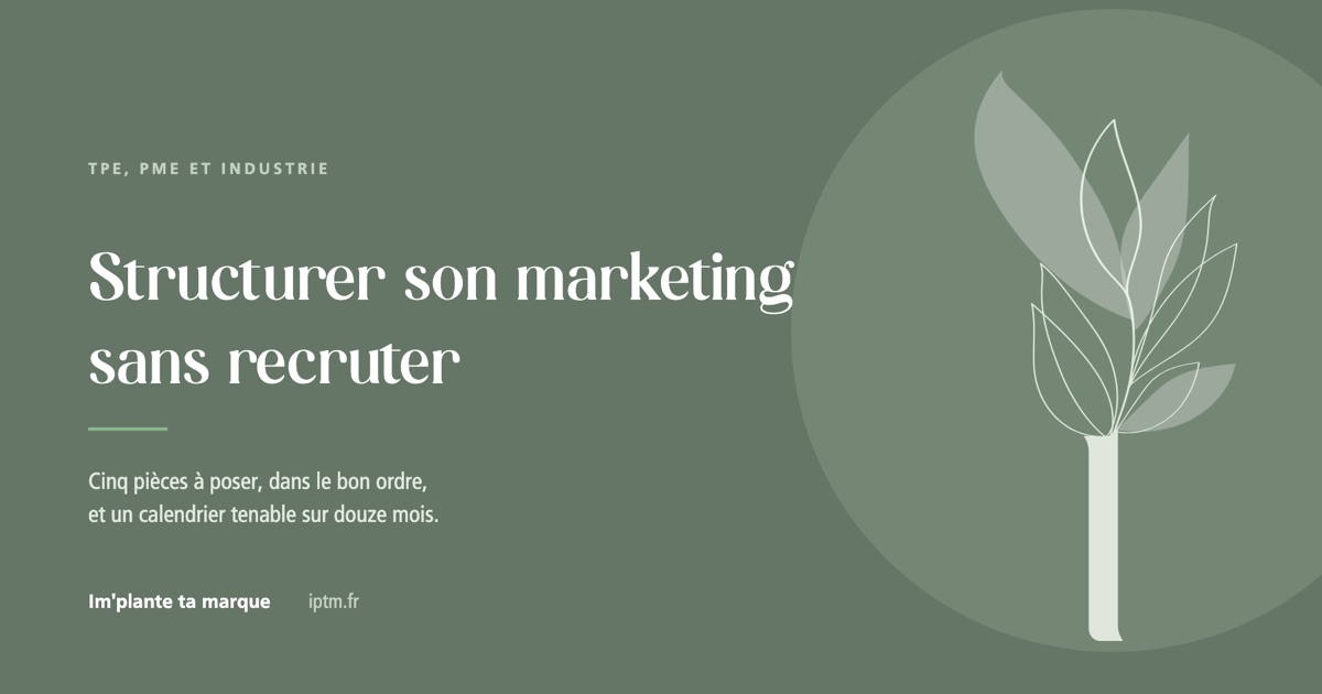 Structurer son marketing sans recruter, TPE et PME, Im'plante ta marque