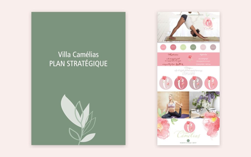 Plan stratégique et brandboard réalisés pour la Villa Camélias à Mittelwihr