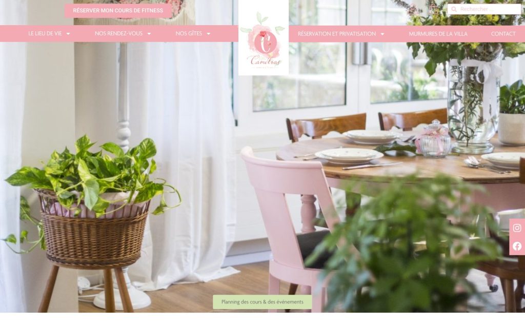 Site internet créé pour la Villa Camélias, lieu de vie à Mittelwihr